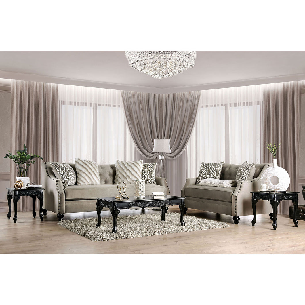 Ezrin Light Brown Sofa + Love Seat