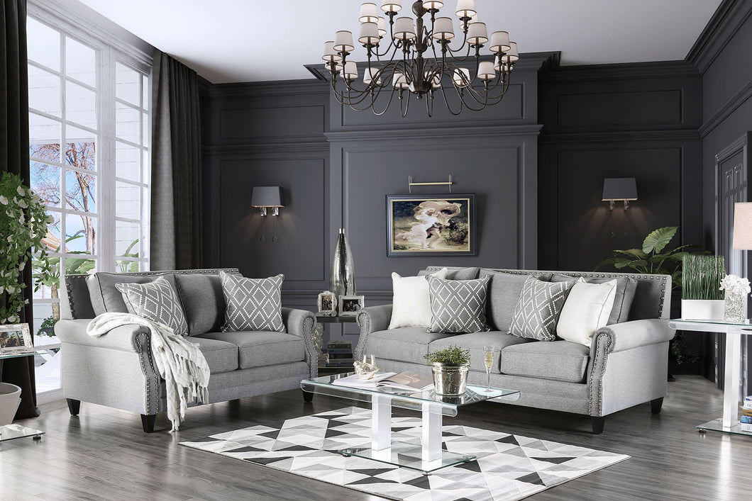 Giovanni Gray Sofa + Love Seat