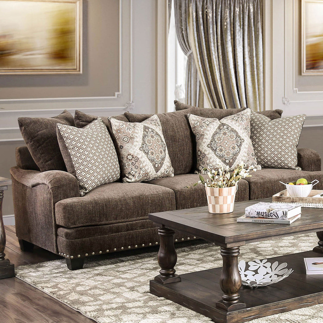 Pauline Dark Brown Sofa