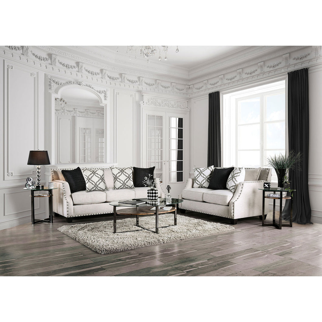 Phoibe Ivory Sofa + Love Seat