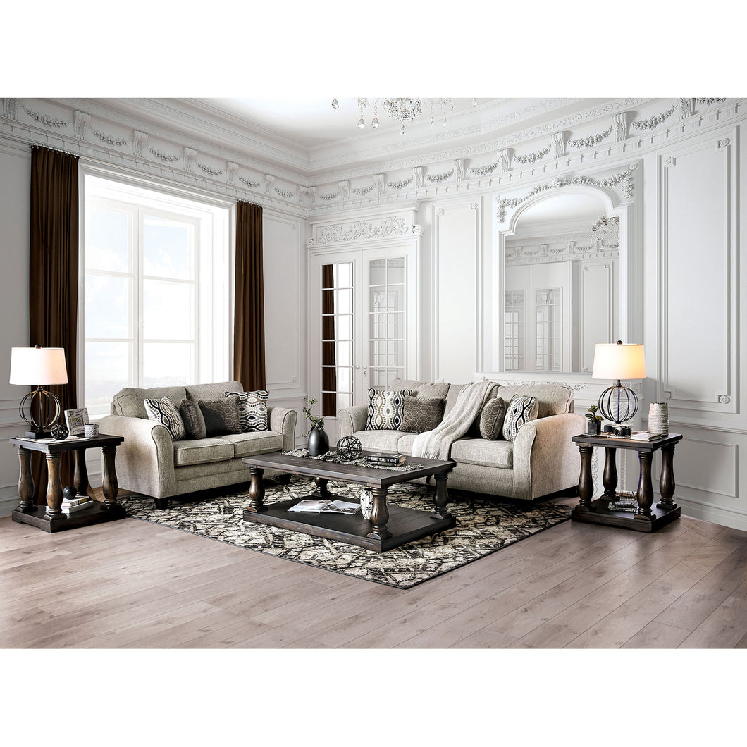 Aleah Light Gray Sofa + Love Seat