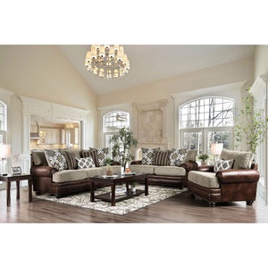 Reyna Ivory/Pattern Sofa + Love Seat