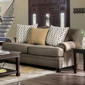 Augustina Light Brown Love Seat