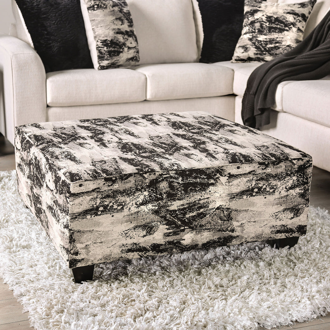 Barnett Ivory/Gray Ottoman