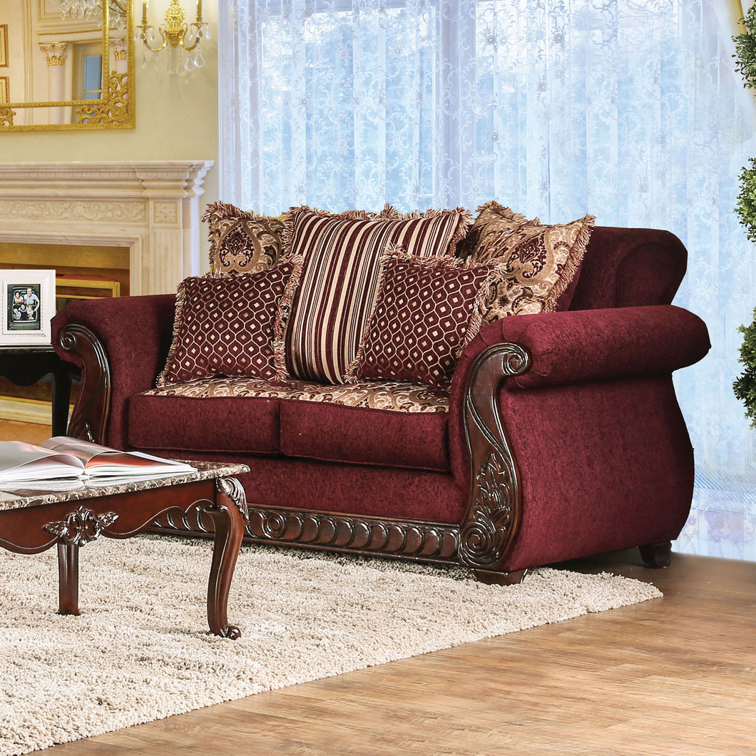 TABITHA Wine Love Seat, Wine