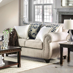 Sinatra Light Mocha/Navy/Champagne Love Seat image