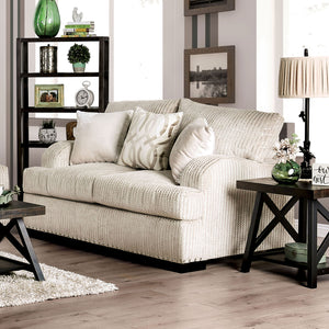 Zayla Golden Ivory Love Seat