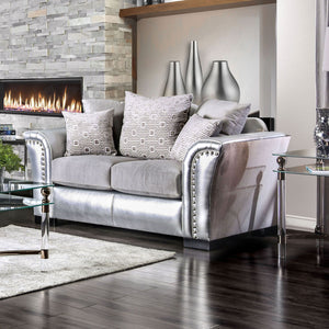 Benigno Silver Love Seat