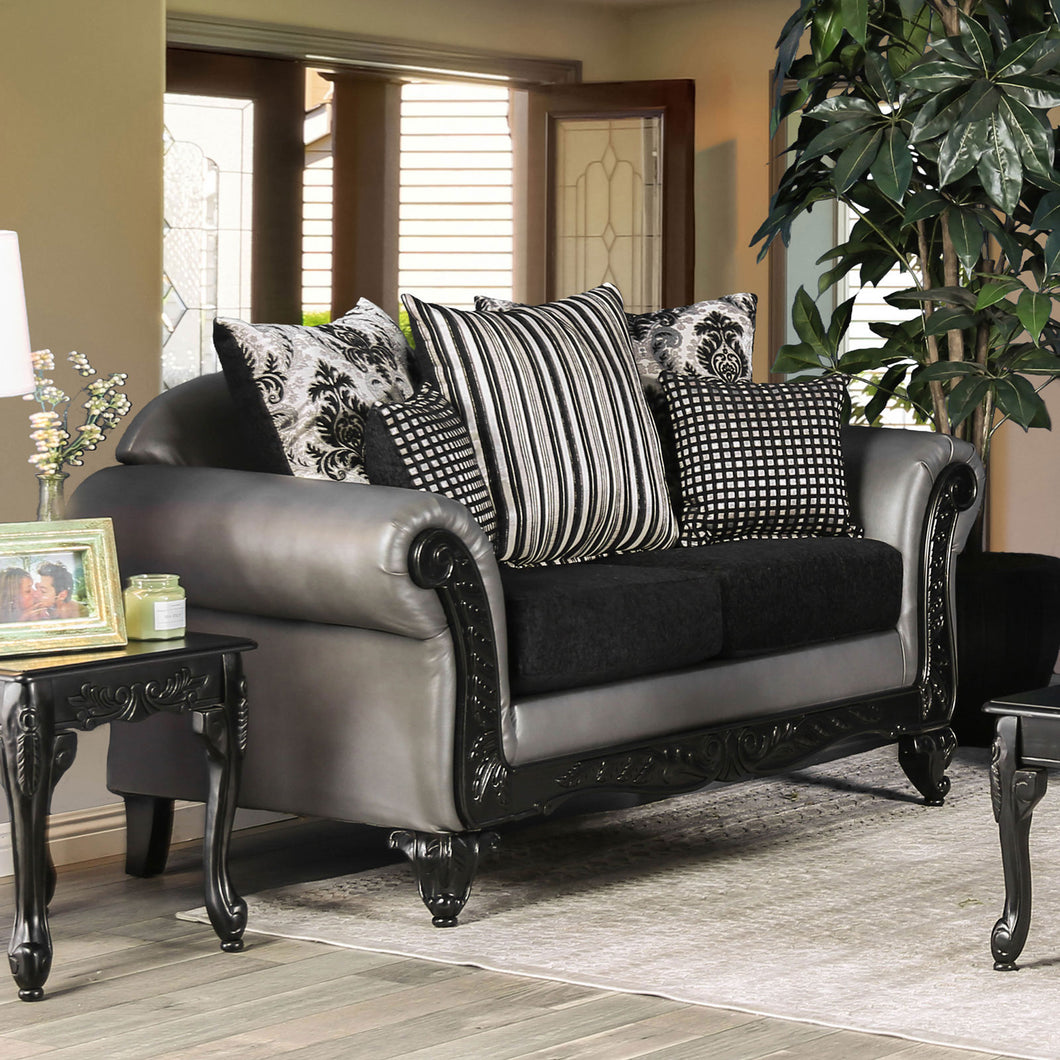 Midleton Gray/Black Love Seat