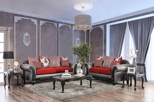 Midleton Gray/Red/Black Sofa + Love Seat