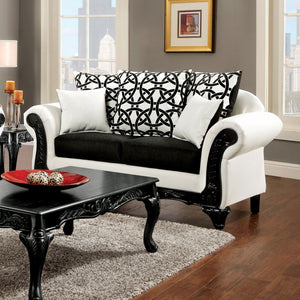 DOLPHY Black/White Love Seat