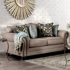 Jarauld Dark Taupe Love Seat