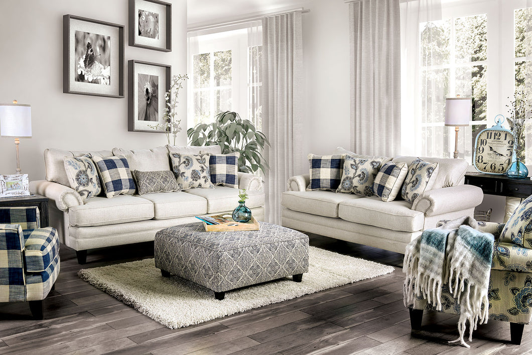 Nash Ivory Sofa + Love Seat