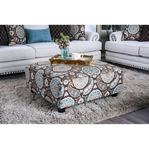 Amani Brown/Pattern Ottoman