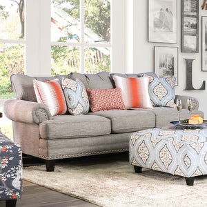 Tallulah Gray/Orange/Light Blue Sofa