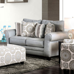 Misty Blue Gray Love Seat