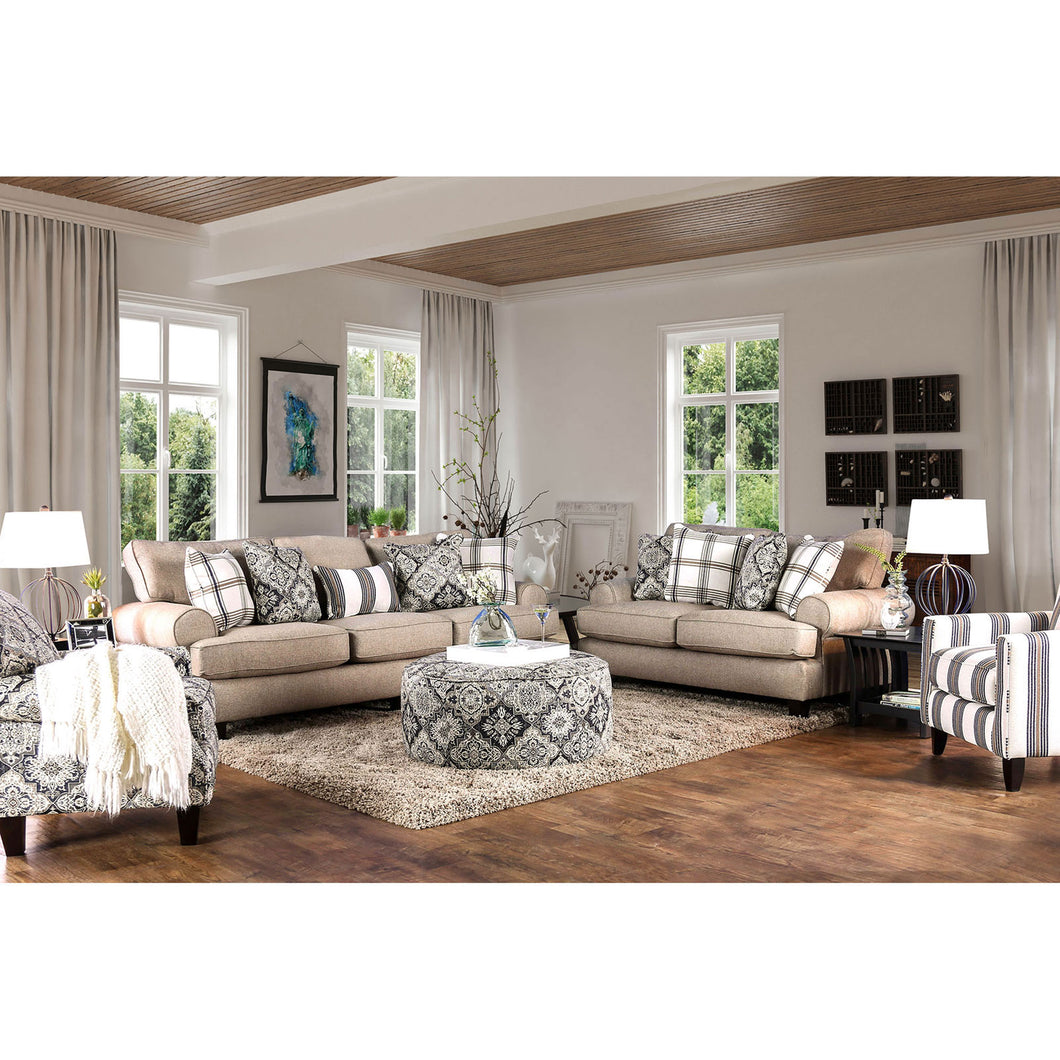 Bernadette Beige Sofa + Love Seat