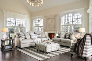 Christine Light Gray Sofa + Love Seat