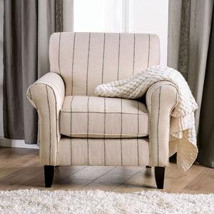 Begley Mocha Chair, Stripe