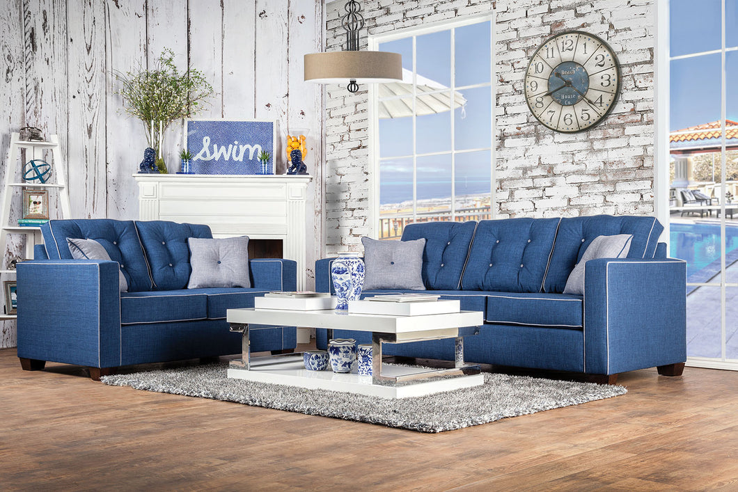 RAVEL I Blue Sofa + Love Seat