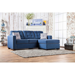 Ravel II Blue Sectional, Blue